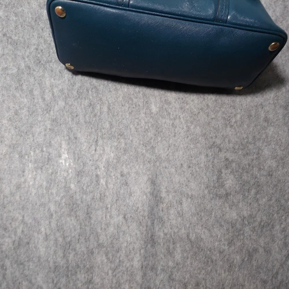 Coach Leather Satchel Crossbody Bag Dark Teal‎ Gold Hardware Top Handle